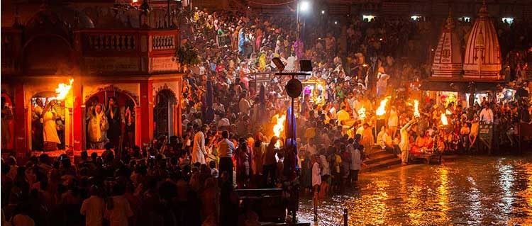 Night Time Ganga Aarti At Varanasi